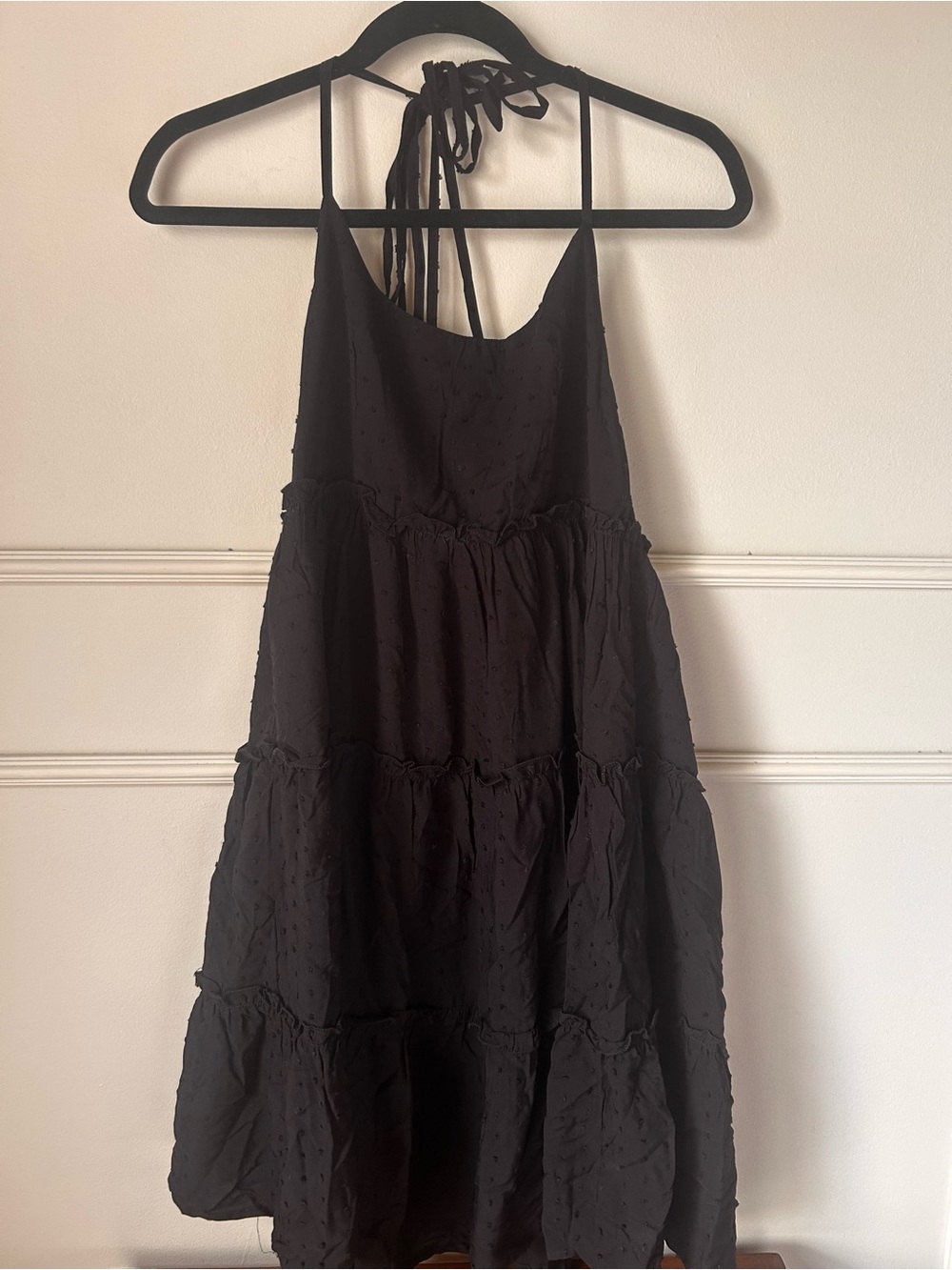 Black Tiered Halter Sundress